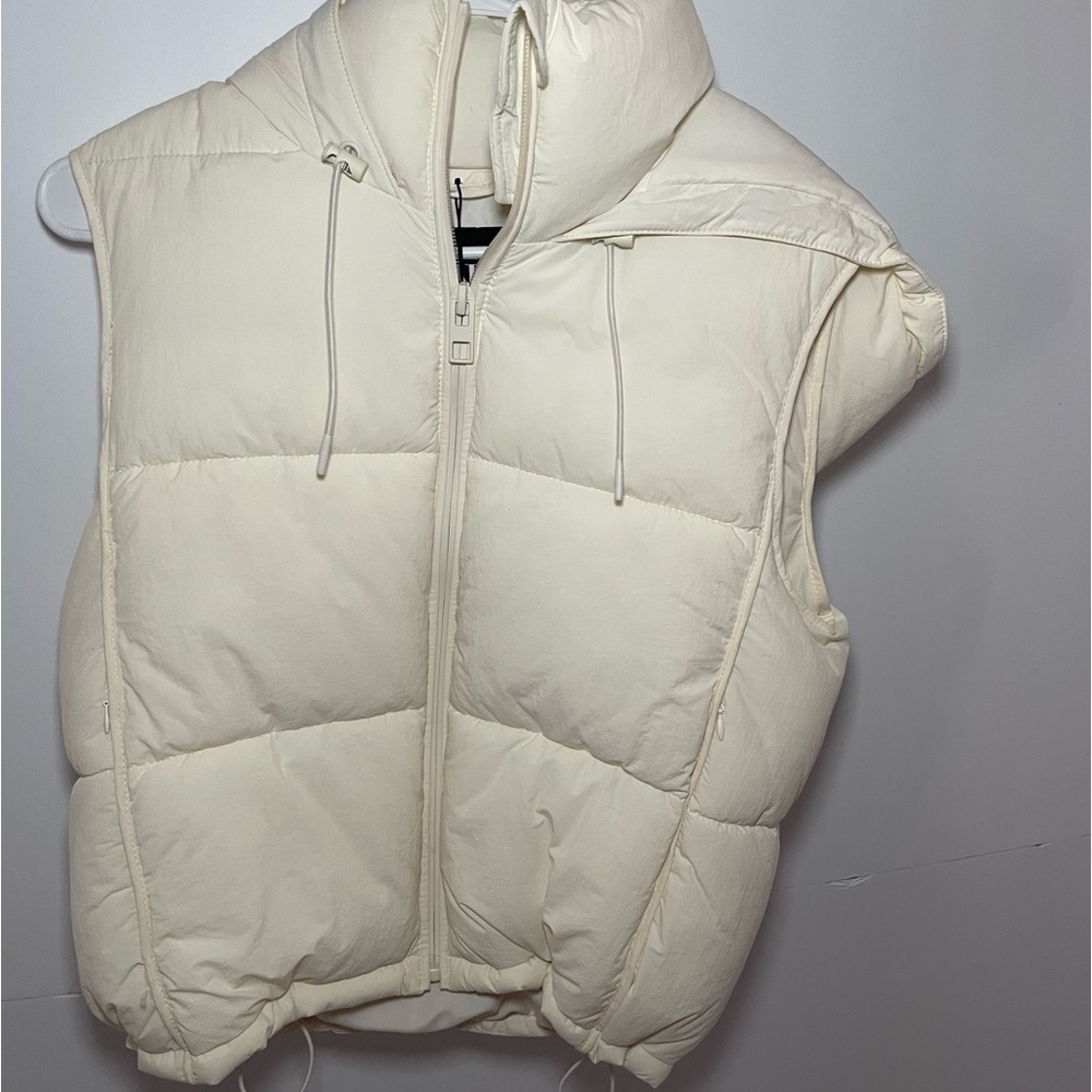 Zara cropped puffer vest cropped
